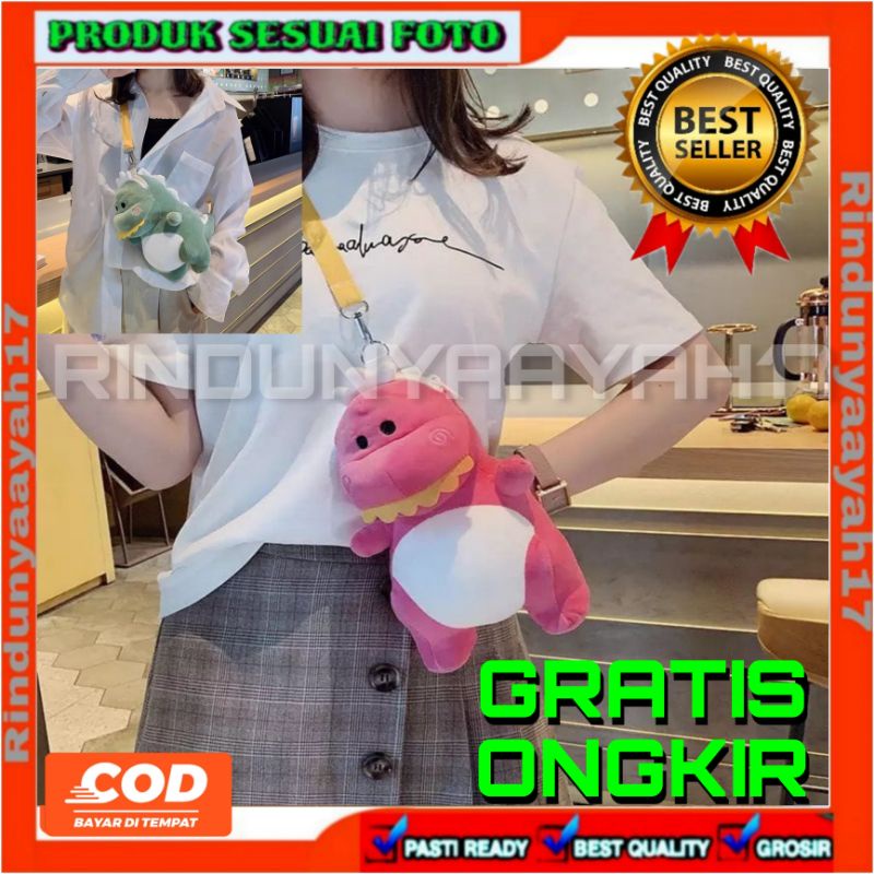 [RA]BONEKA MOTIF DINOSAURUS TAS SELEMPANG BAHU KARTUN DINOSAURUS TERLARIS