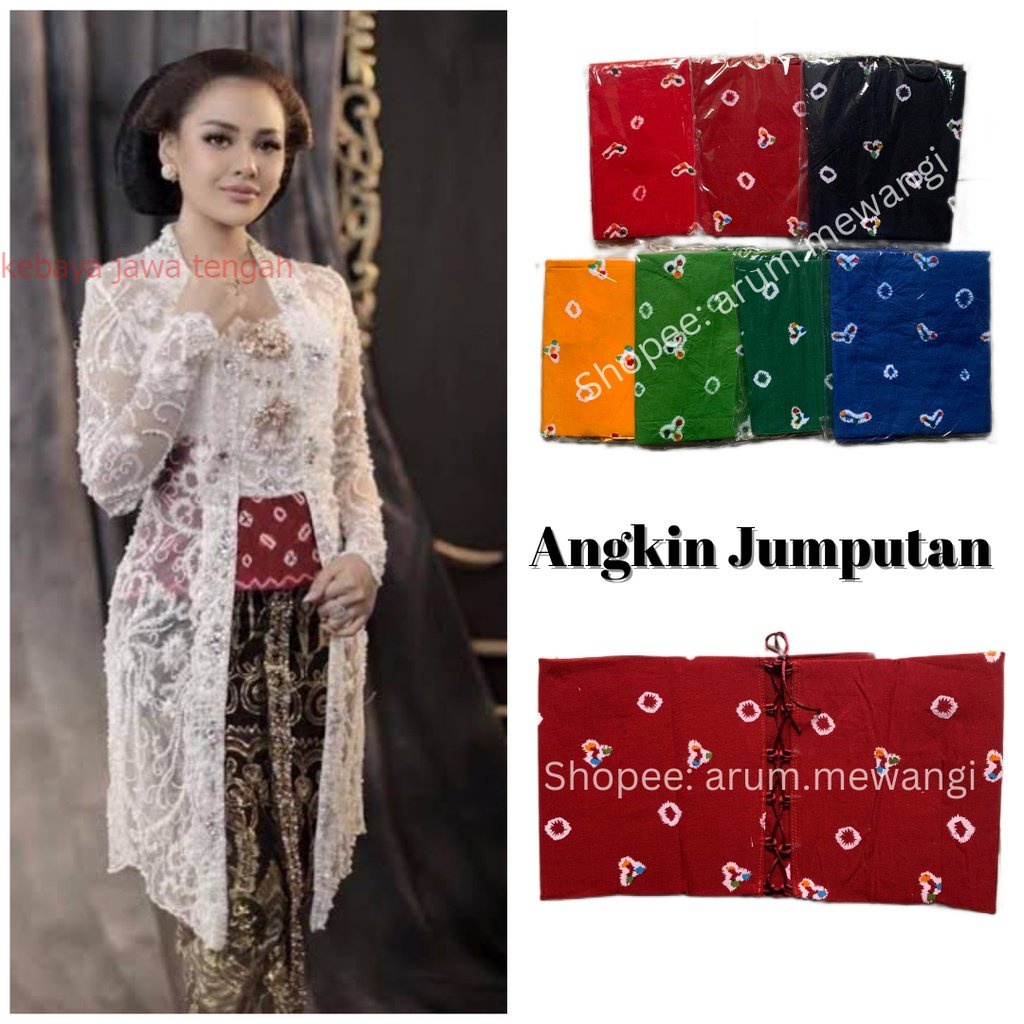 Angkin Motif Jumputan / Angkin Jumputan / Stagen Jumputan / Stagen Instan Kebaya Bludru