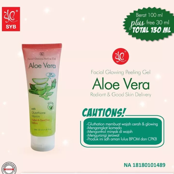 SYB Facial Glowing Peeling Gel Aloe Vera - Peeling Gel Wajah - Scrub Wajah