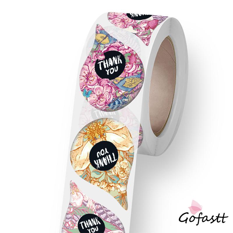 

1 roll (500 pcs) Stiker Label Tulisan Thank You For Your Order Stiker Packing Stiker Craft G