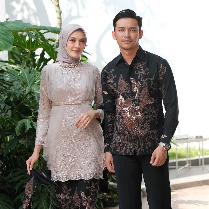 BAJU COUPLE LAMARAN COUPLE PASANGAN KEBAYA MADINA TUNIK SERIES COUPLE TERBARU BATIK KONDANGAN TUNANGAN - MADINA SERIES COUPLE - nude