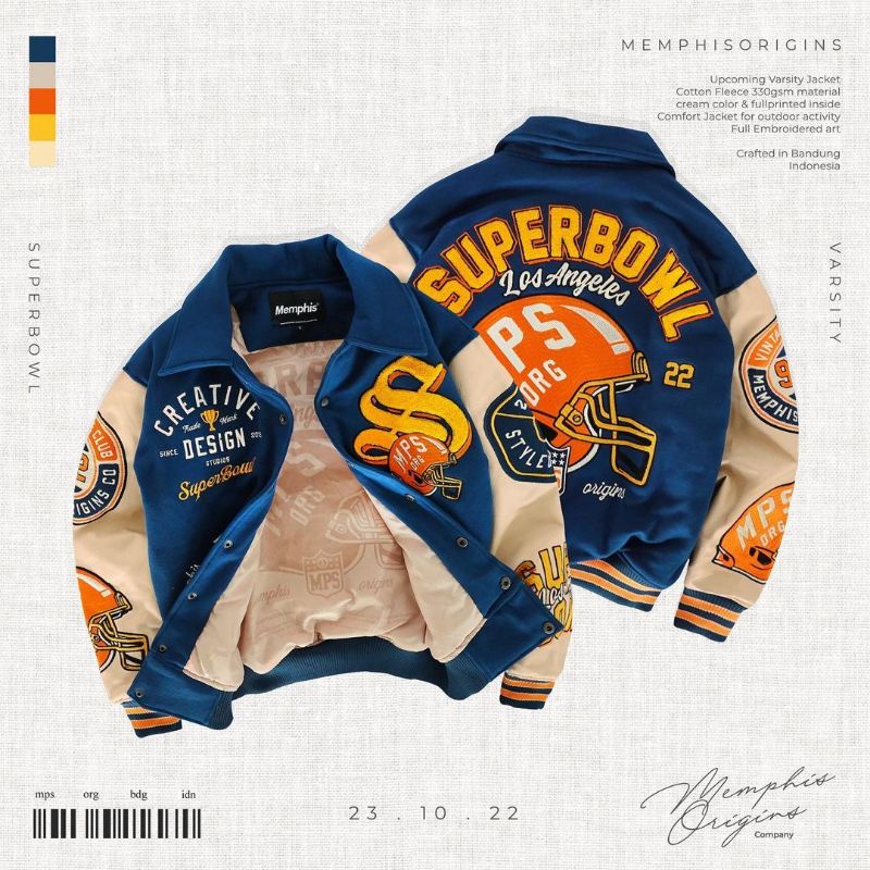 JACKET VARSITY MEMPHISORIGINS VINTESSE BRITAIN SUPERBOWL LOUIS (LIMITED)