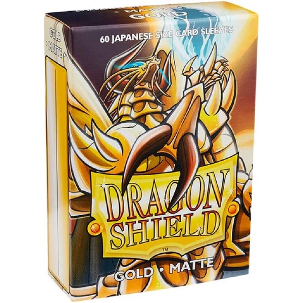 Dragon Shield Matte 60 Card Sleeve Japanese Size Gold (Yugi / VG)