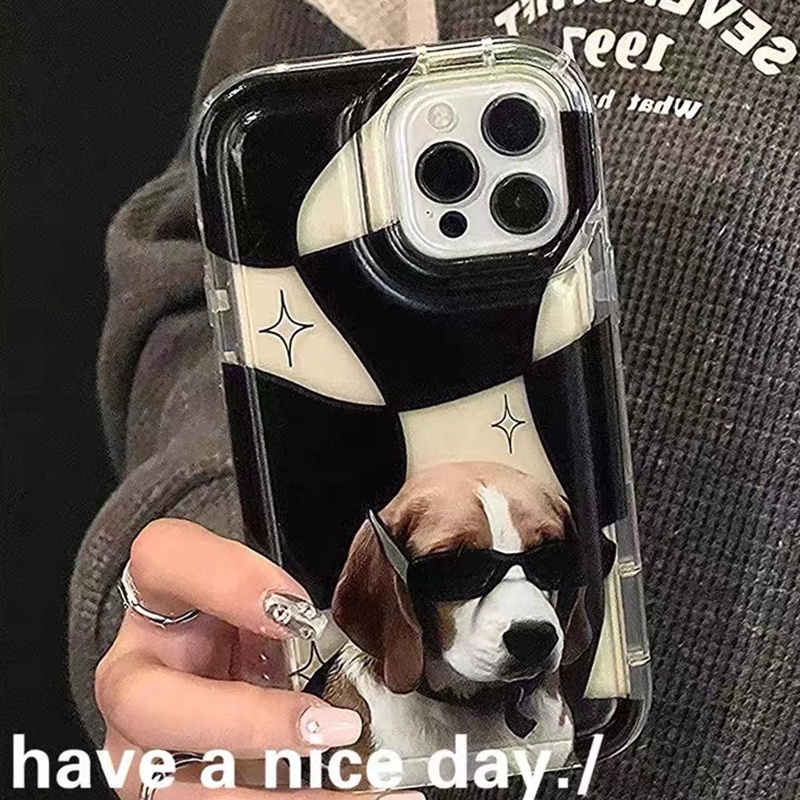 Soft Case Transparan Motif Anjing Untuk IPhone 14 Pro Max 13 12 11 XR XS X 8 7 6 6S Plus