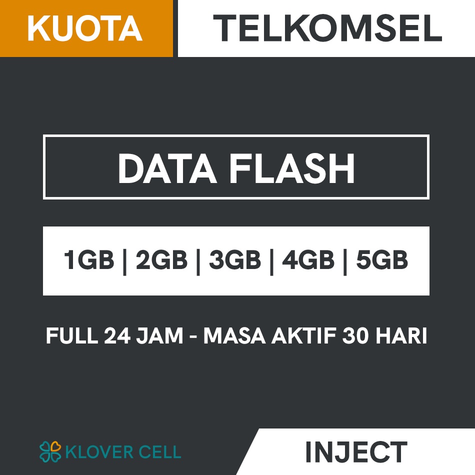 Jual Inject Paket Data Kuota Telkomsel Flash 1GB 2GB 3GB 4GB 5GB ...