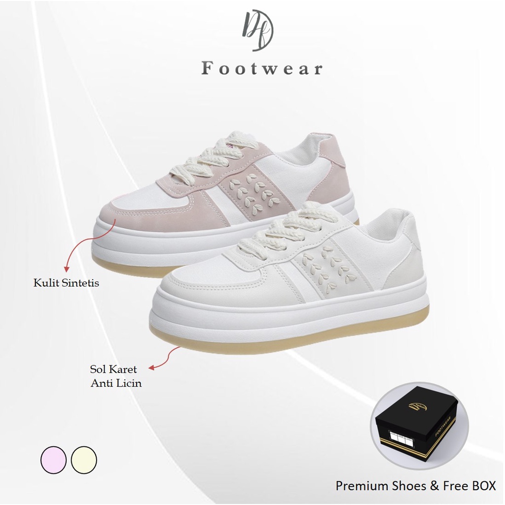 [DF FOOTWEAR] Sepatu Wanita Sneakers Wanita Import Premium Quality Model Terbaru Korea Style DF 587