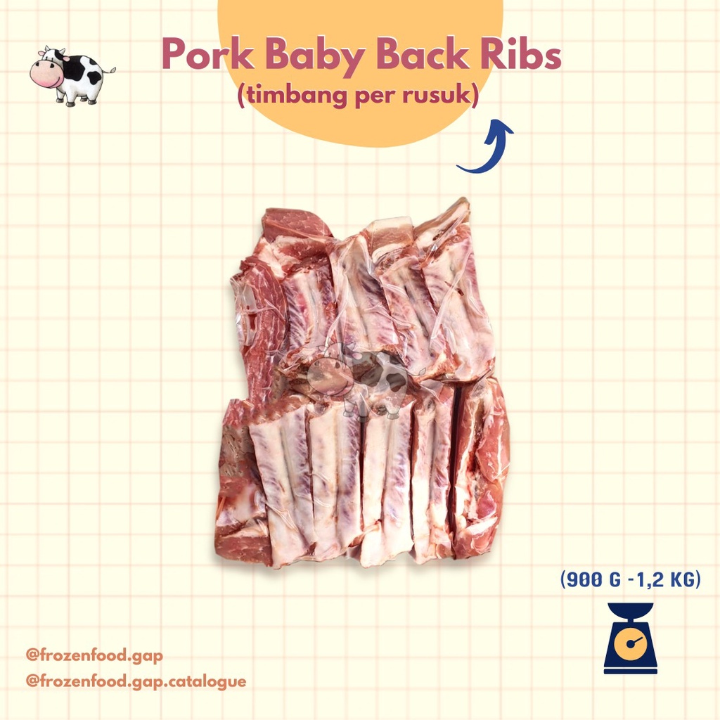 

PORK BABY BACK RIBS CUT | PORK BABY RIB POTONG RUSUK | FROZENFOODGAP