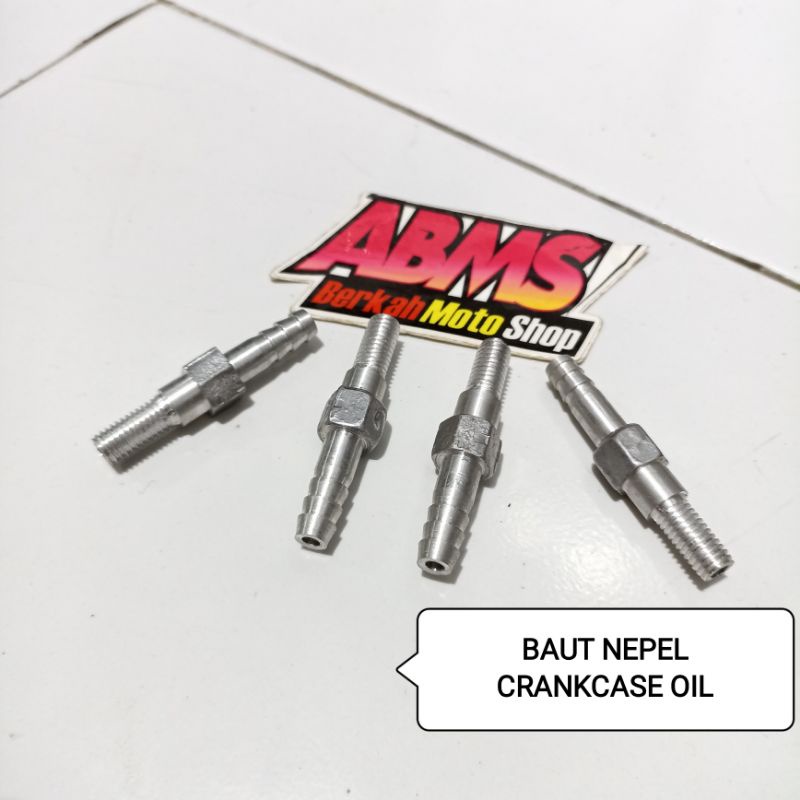 NEPEL CRANKCASE OIL HEAD NEPEL ADAPTOR OILCOOLER UNIVERSAL BAUT NEPEL JALUR PENDINGIN OLI MESIN NEPE