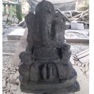 PATUNG BUDHA GANESHA 43CM BAHAN BATU ALAM ANDESIT TERMURAH