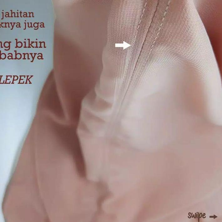 ⇄ Jilbab Syari 2 Layer Khimar Ceruti Babydoll Premium by Yasna Hijab ㊍