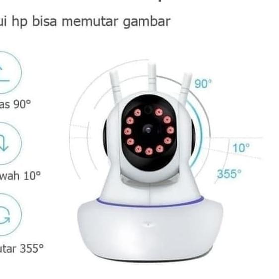 IP Camera CCTV WIRELESS Wifi 3 Antena V380 - Ip Cam v380 ZS