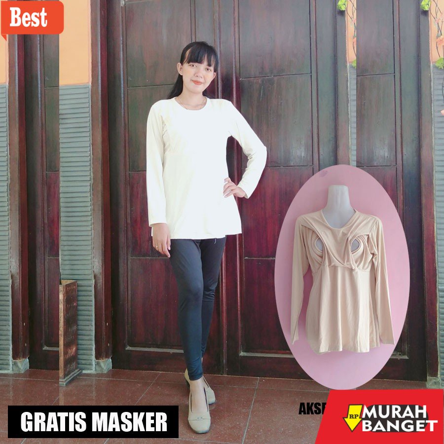 baju hamil modern simple manset ibu menyusui / baju ibu menyusui
