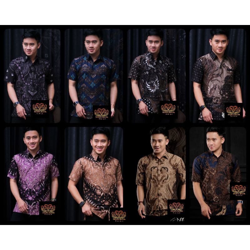 Baju Batik Pria Terbaru Lengan Pendek Saku Depan M L XL XXL