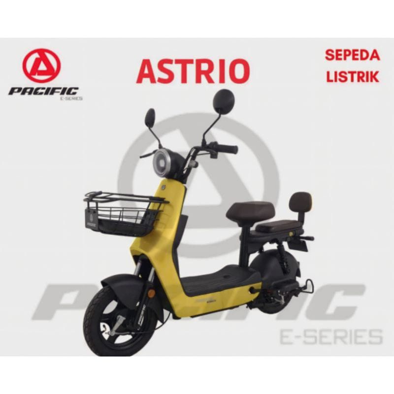 Share: Sepeda Listrik / Electric Bike PACIFIC ASTRIO 48V 12Ah Power 500 Watt New Motor listrik murah