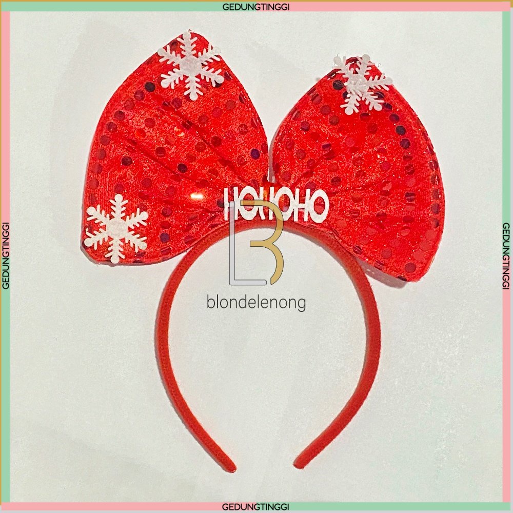 Bando Natal Topi Santa Claus Tanduk Telinga Rusa Merry Christmas Accesories Ornament Aksesoris Pita Rambut Wig Poni Dewasa Anak Bayi Baby Perempuan Cewek Beruang Bunny Gajah Mickey Rumbai Sirkam Buah Foil Cute Lucu Merah Hijau Korea Viral Murah 1 2 Tahun