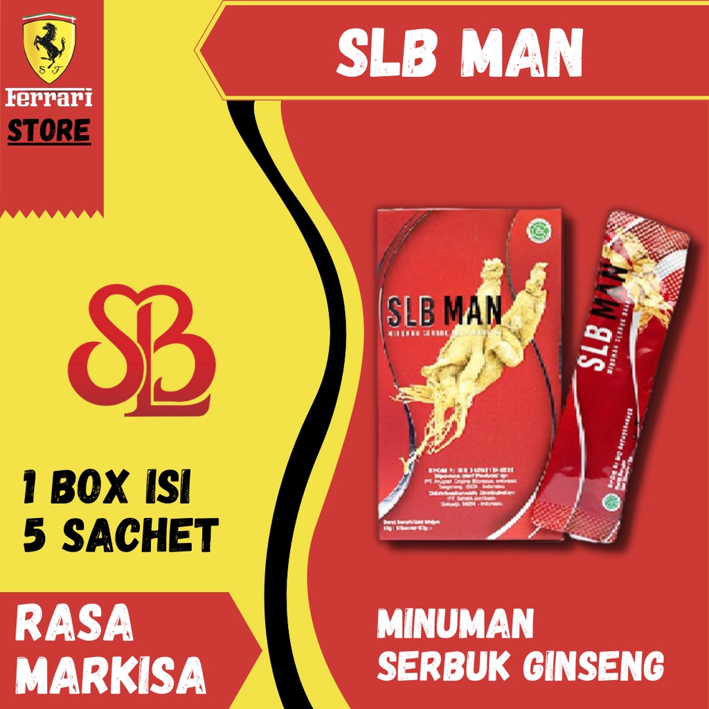 SLB MAN 1 Box Isi 10 Sachet Minuman Serbuk Ginseng rasa Markisa Segar BPOM & HALAL