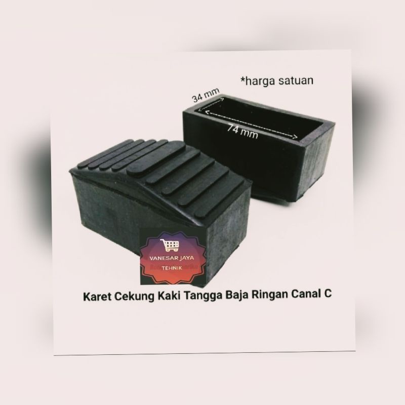Karet Alas Kaki / Tutup Kaki Tangga Baja Ringan Canal C 35x75 Cekung