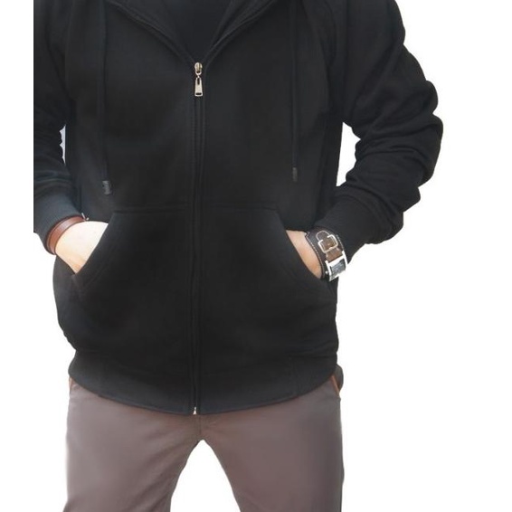 PROMO JAKET POLOS HITAM HOODIE JACKET SWEATER POLOSAN MURAH 