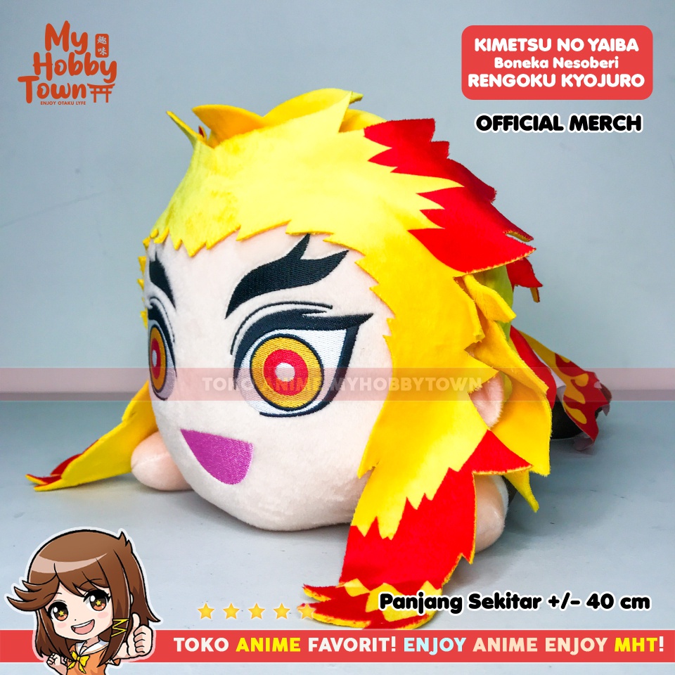 Boneka Anime Demon Slayer Nesoberi Rengoku Kyojuro Original Plushie Doll