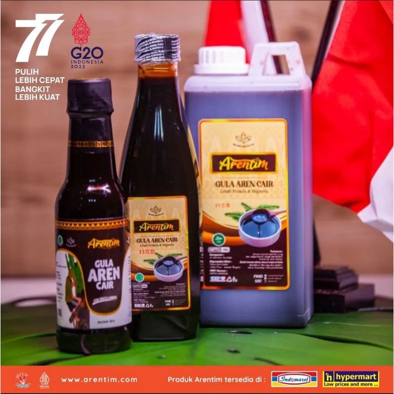 

Gula Aren cair Halal Asli Arentim 1 liter Kwalitas premium