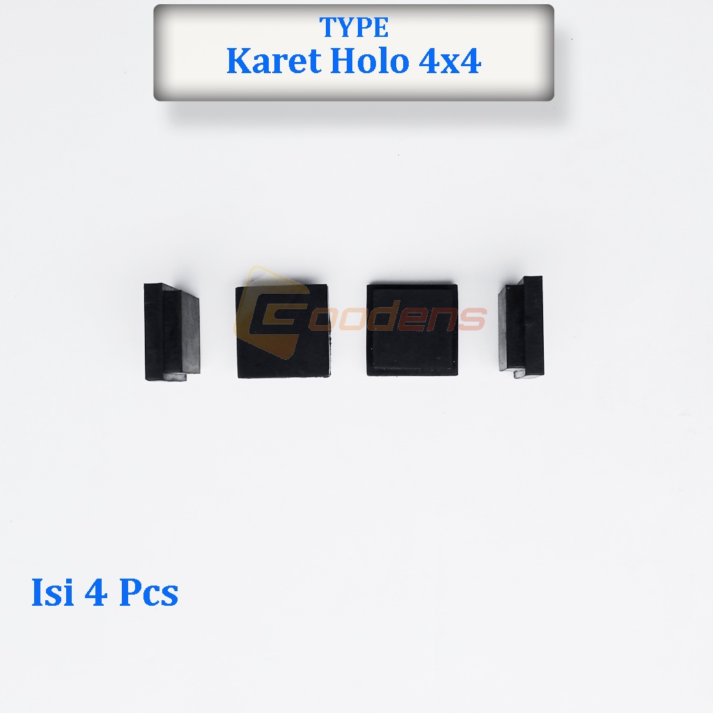 Karet Holo 4x4 Karet Pengaman Kaki Meja Kursi isi 4 pcs
