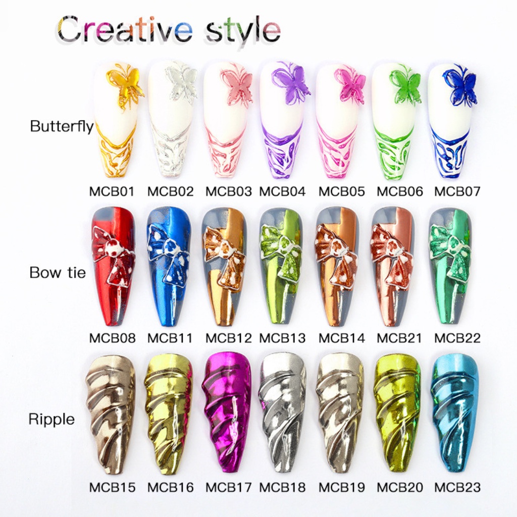 Serbuk Glitter Nail art Mirror Chrome Powder Aksesoris Kuku/ Bubuk Glitter Padat/ Nail Art Decoration