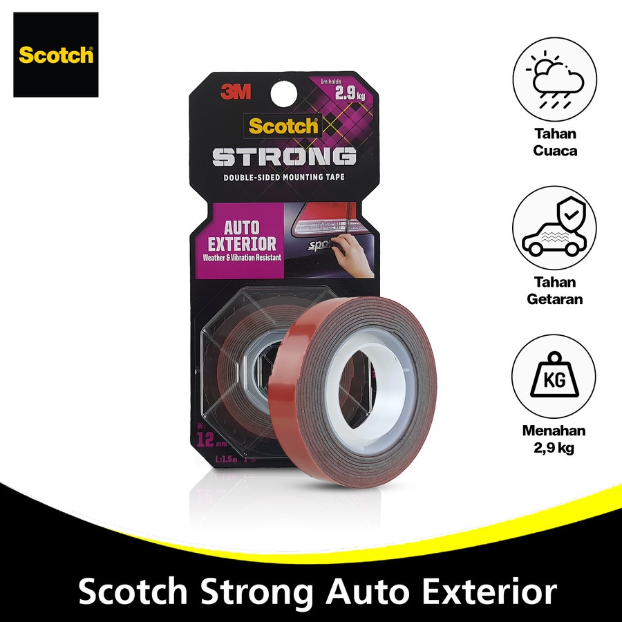 

3M Scotch 710-S12 Perekat Aksesoris Mobil Double Tape 12 MM x 1.5M