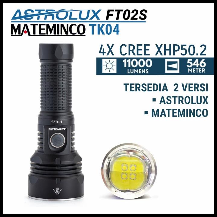Promo Astrolux Ft02S Mateminco Mt04 Senter Led Cree 4X Xhp50.2 Xhp50B