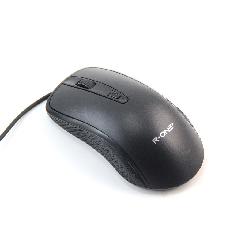 PROMO R-ONE MOUSE USB WIRED M201 PAKAI KABEL MOUSE ELEGAN SLIM MURAH - MOUSE KOMPUTER LAPTOP WARNA HITAM