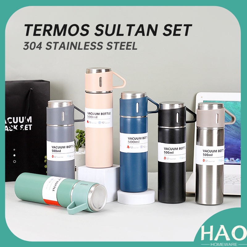 Jual Termos Sultan Vacuum Flask Set Botol Minum Cangkir Premium