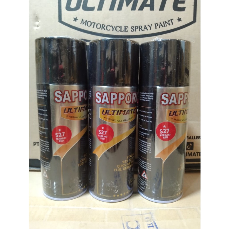 cat spray pilok pilox cat semprot sapporo ultimate S27 ferrari red merah ferari saporo  400ml