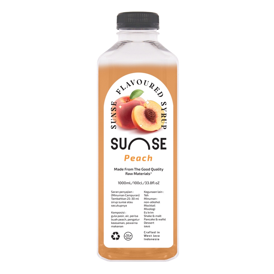 

Syrup Peach 1Liter Sunse / Sirup Rasa Buah Peach