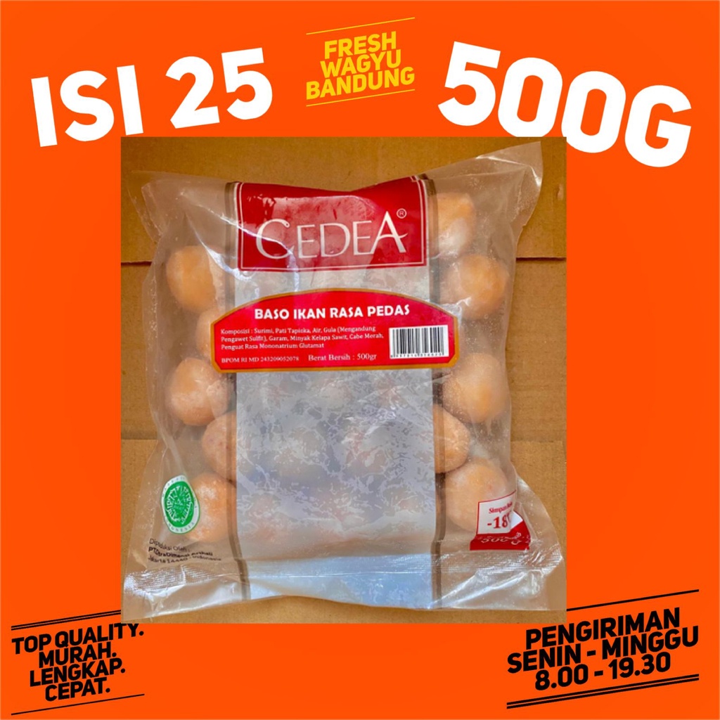 

CEDEA BASO IKAN PEDAS Spicy Fish Ball Suki Shabu Steamboat 500g