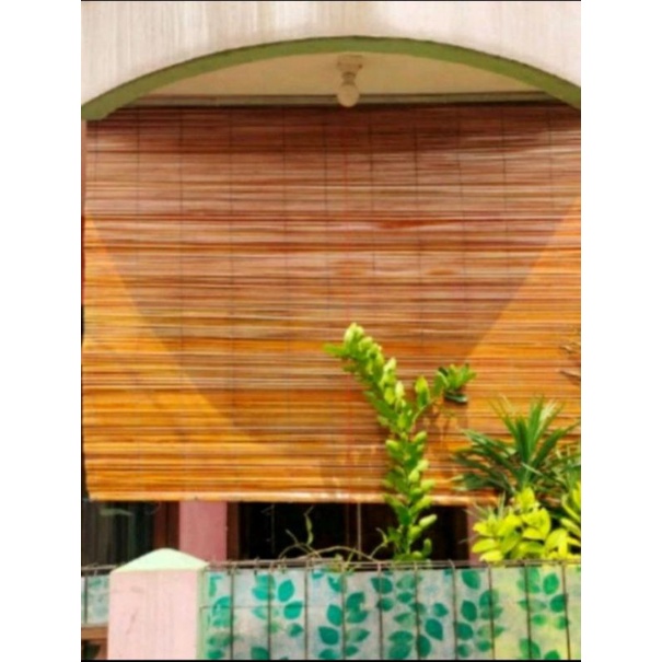 Tirai kerei krey diVERNISH Kulit bambu pilihan 1x2 m, outdoor, pelindung debu