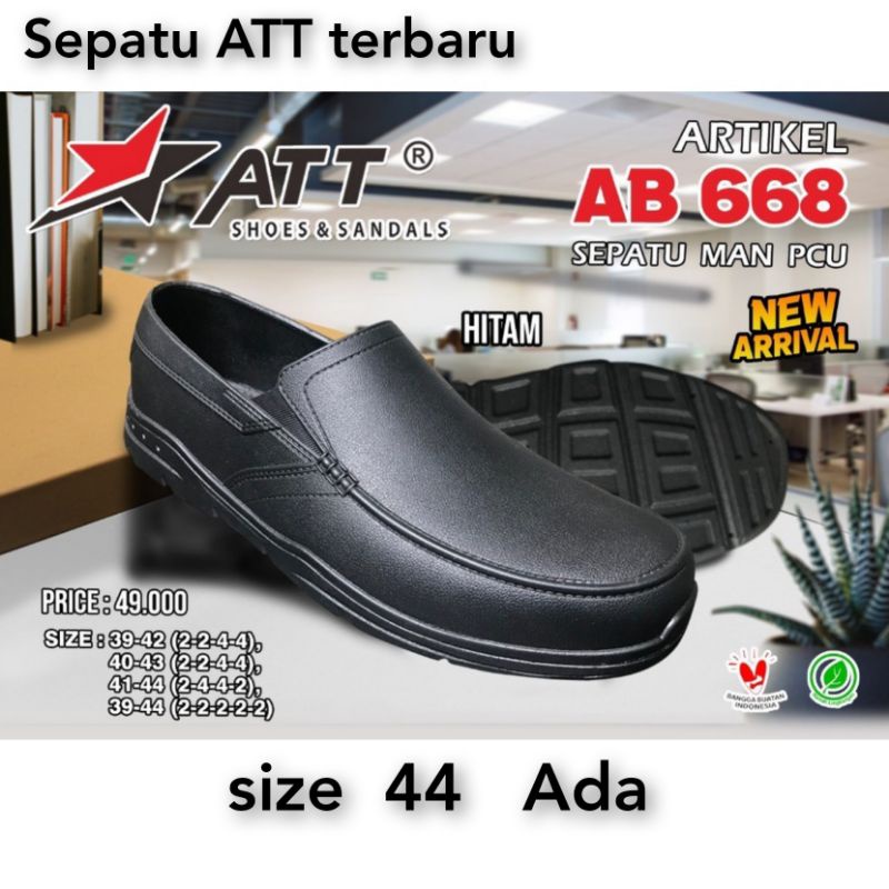 Sepatu Karet Pria - Sepatu Pantofel Karet Pria ATT AB 668 Hitam - Anti Air &amp; Anti Slip