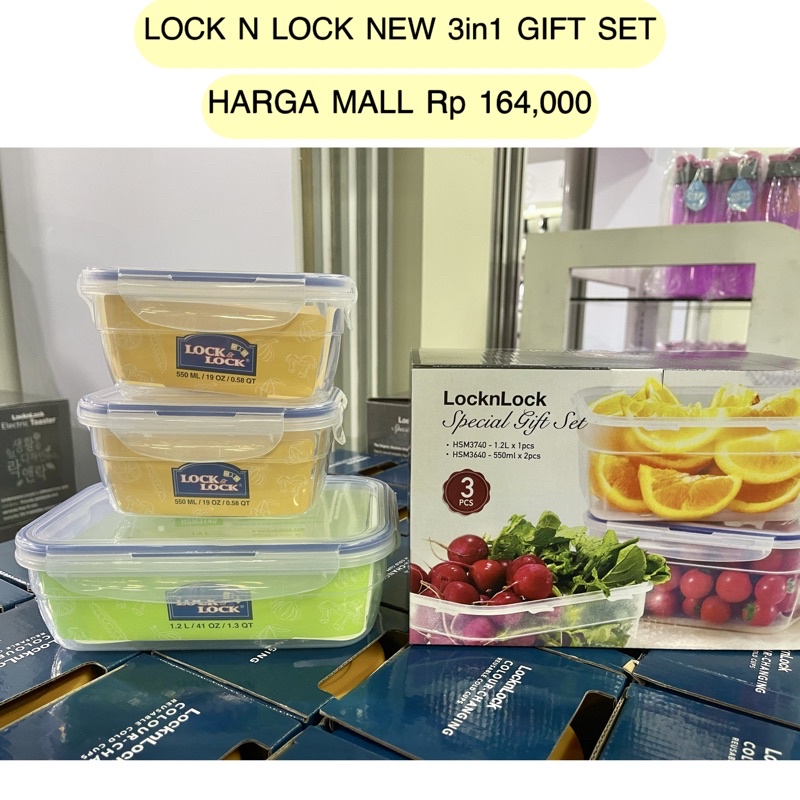 (DISKON GEDE) Lock n Lock Gift Set 3in1 Hampers