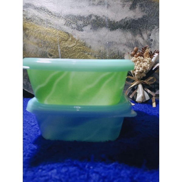 Mangkok Kotak Kaca + Tutup