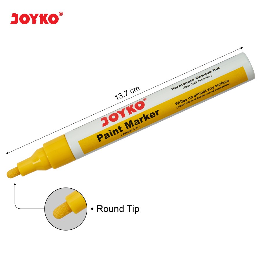 Paint Marker | Spidol Joyko Warna Emas / Gold PTM-43