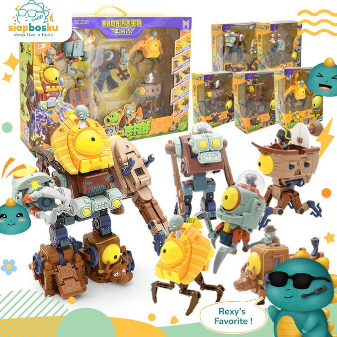 ROBOT MAINAN ANAK PLANT VS ZOMBIE ACTION FIGURE 5 IN 1 - SINGLE FIGURE