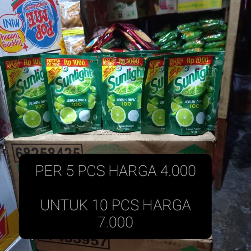 sunlight 54 ml atau 1000an harga untuk 5 pcs