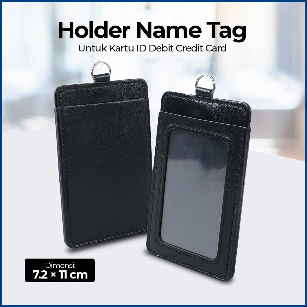 

Name Tag ID Card Holder - Hitam