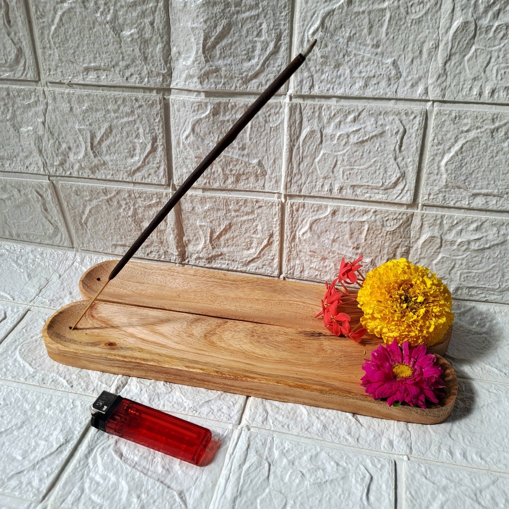 Tempat Dupa Kayu Natural Incense Holder