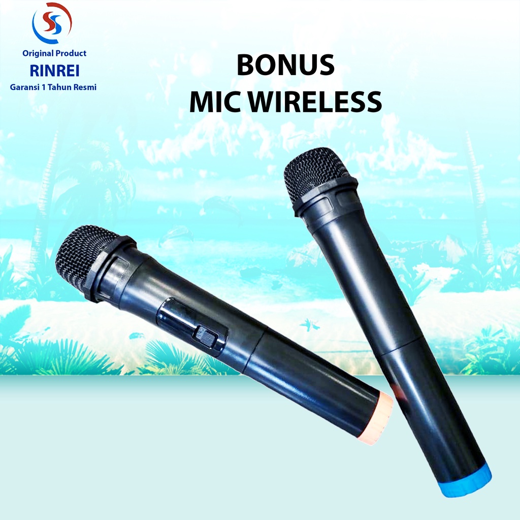 Speaker 18 In Bluetooth Bonus Mic 2 Wireless Rinrei 8899Y Ready Karaoke