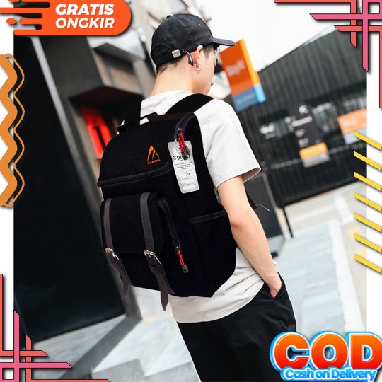 Tas Ransel Pria Wanita Backpack Sekolah Sma Fashion Korea Anti Maling Cewek Kekinian Tas Pria Taspun