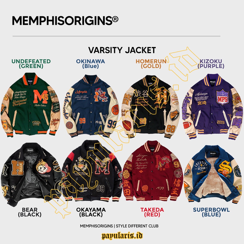 VARSITY JACKET - PHOENIX/BRITAIN/BEAR/MICHIGAN/LOUIS/CALIFORNIA/TAKEDA/SUPERBOWL/INFERA MEMPHISORIGI