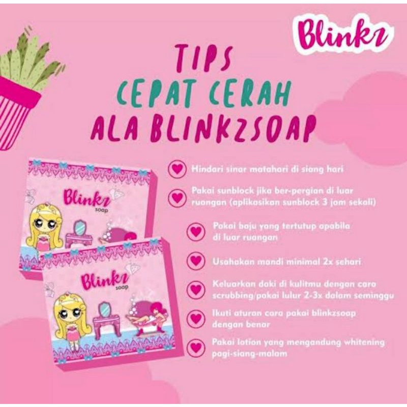 Sabun Pemutih Original BPOM Blinkz Soap / Sabun wajah dan badan / Sabun viral pemutih