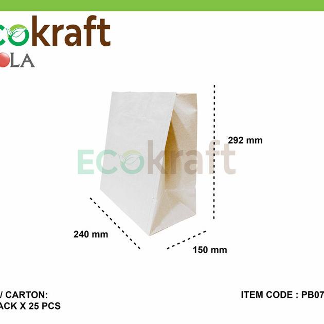 

Paper bag grocery murah / kantong kertas grocery murah pb07 - Putih