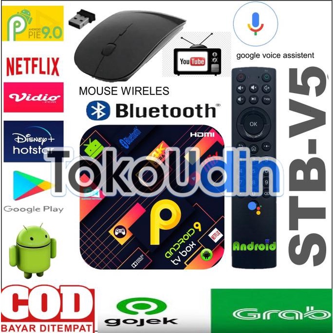STB Android BOX ZTE B860H V5 4K Google Voice Assistant Full Aplikasi