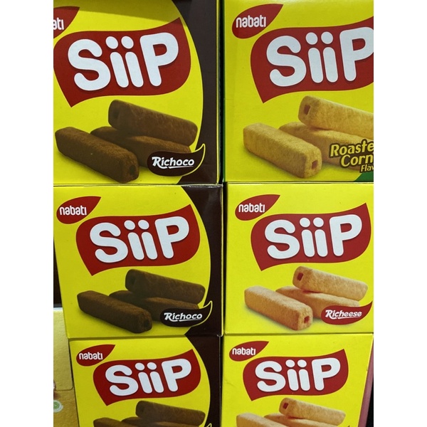 

SNACK SIIP NABATI / KARDUS RASA JAGUNG BAKAR, COKELAT, KEJU