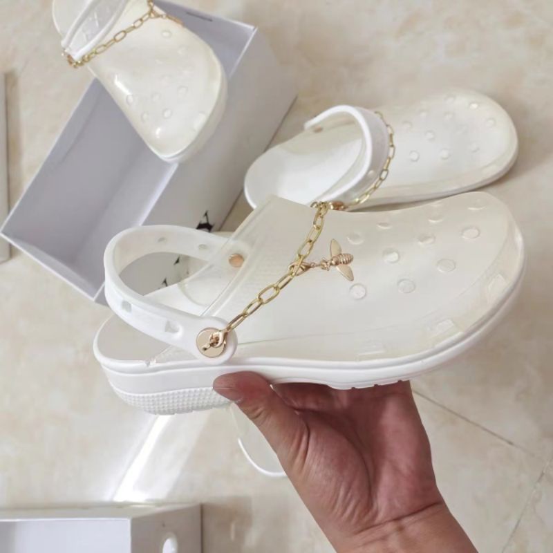 Crocs translucent / crocs Classic translucent / Sandal crocs classic collab wanita